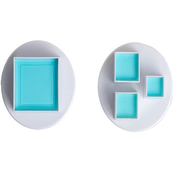 Découpoirs à poussoir carrés lot de 2