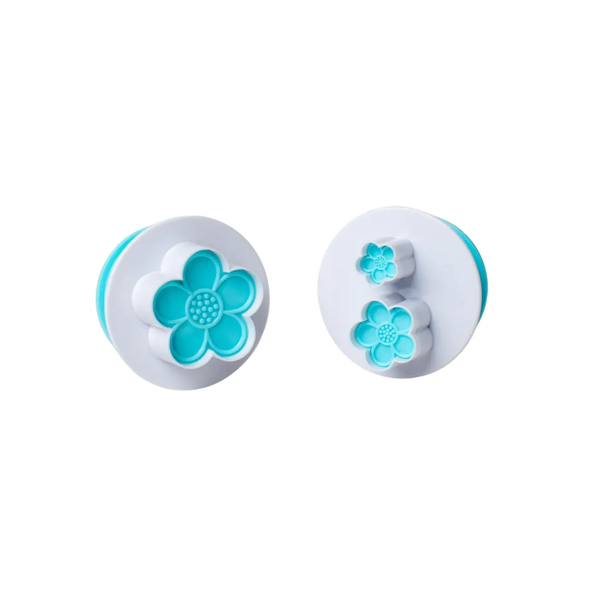 Découpoir à poussoir Fleur lot de 2