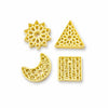 Découpoirs Noor lot de 4 avec formes lune, étoile, triangle et carré pour sablés orientaux et biscuits décorés.
