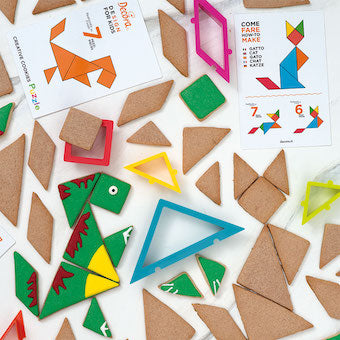 Découpoirs Tangram x6 avec 20 cartes Decora