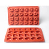 Moule silicone 24 savarins coeurs