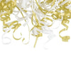 Canon à confettis serpentins Or et Blanc