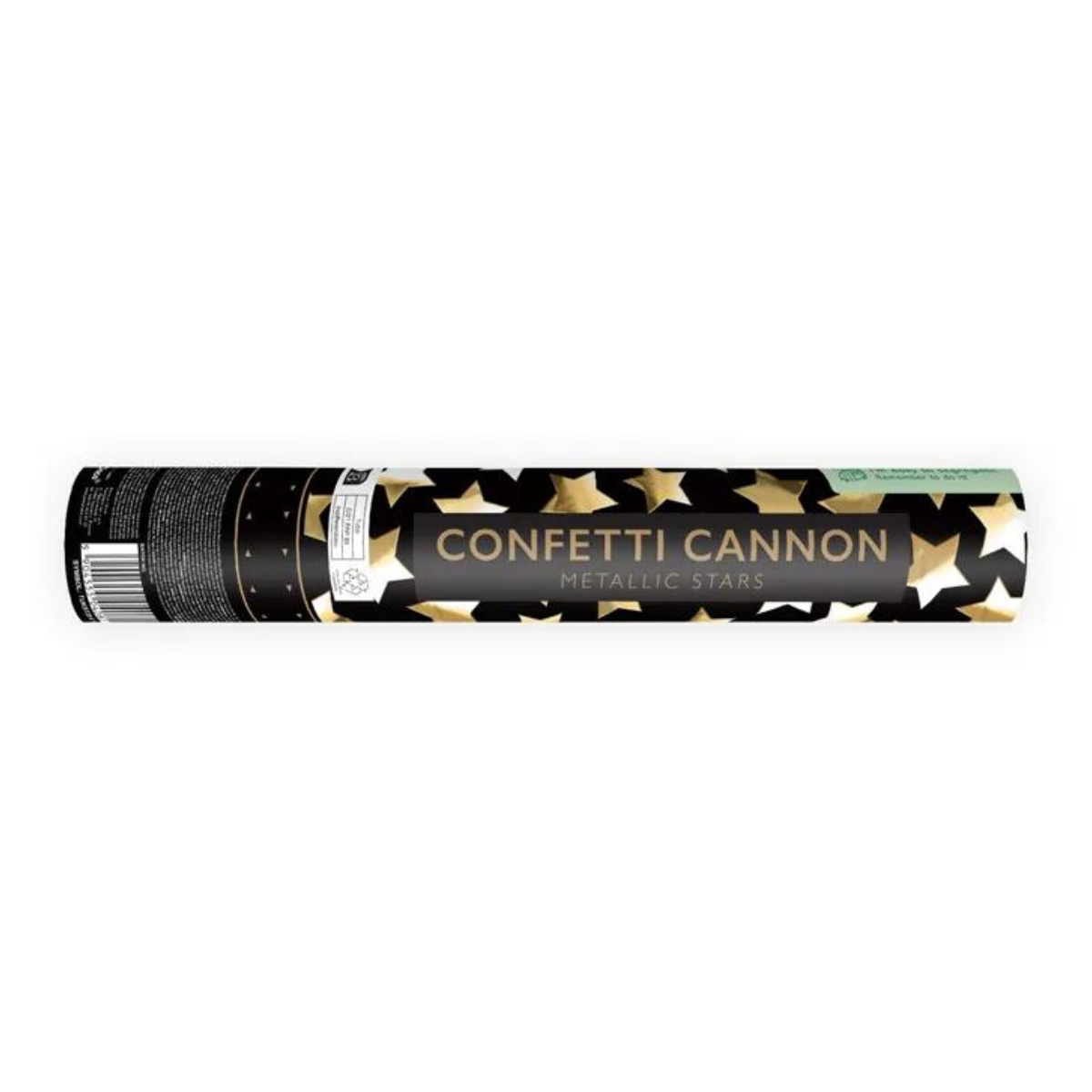 Canon à confettis étoiles or