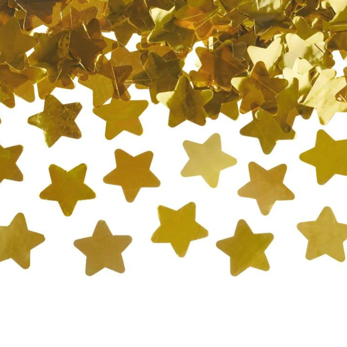 Canon à confettis étoiles or