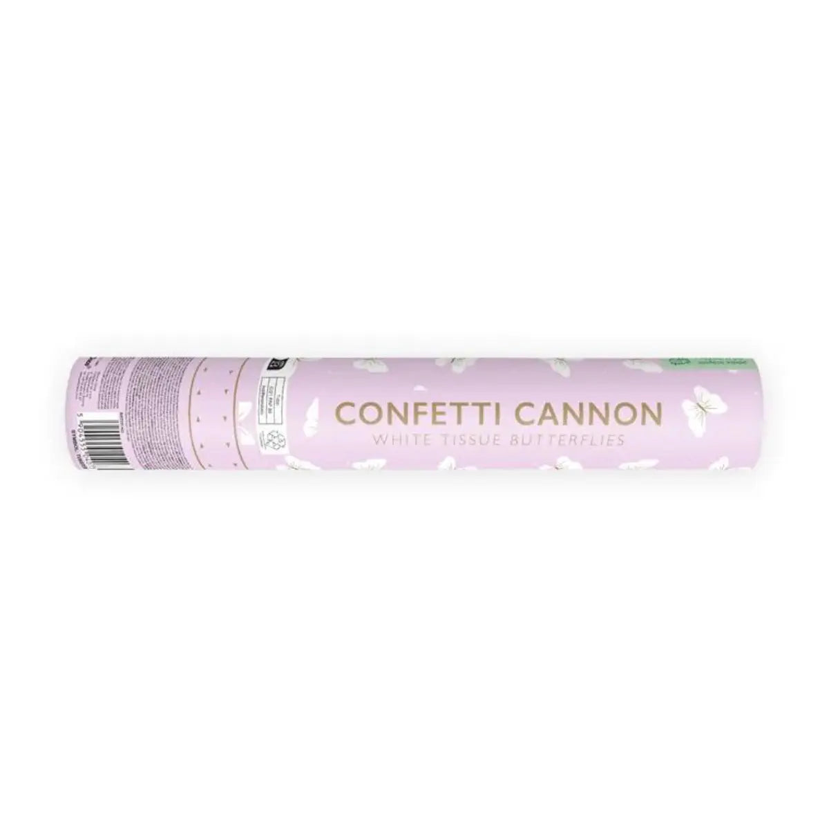 Canon à confettis papillons blancs PartyDeco