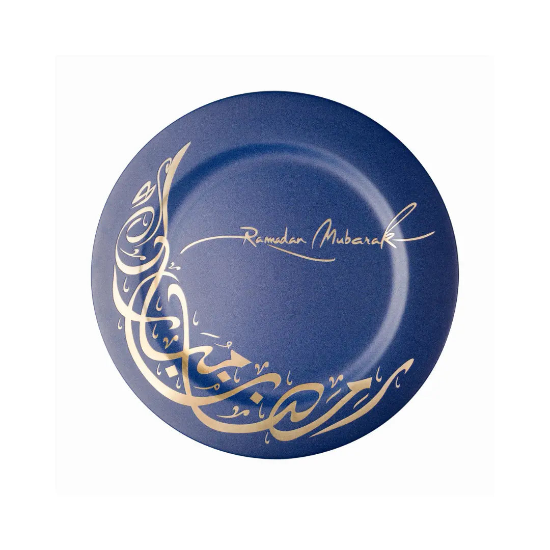 Dessous d’assiette Ramadan Mubarak bleu nuit et or