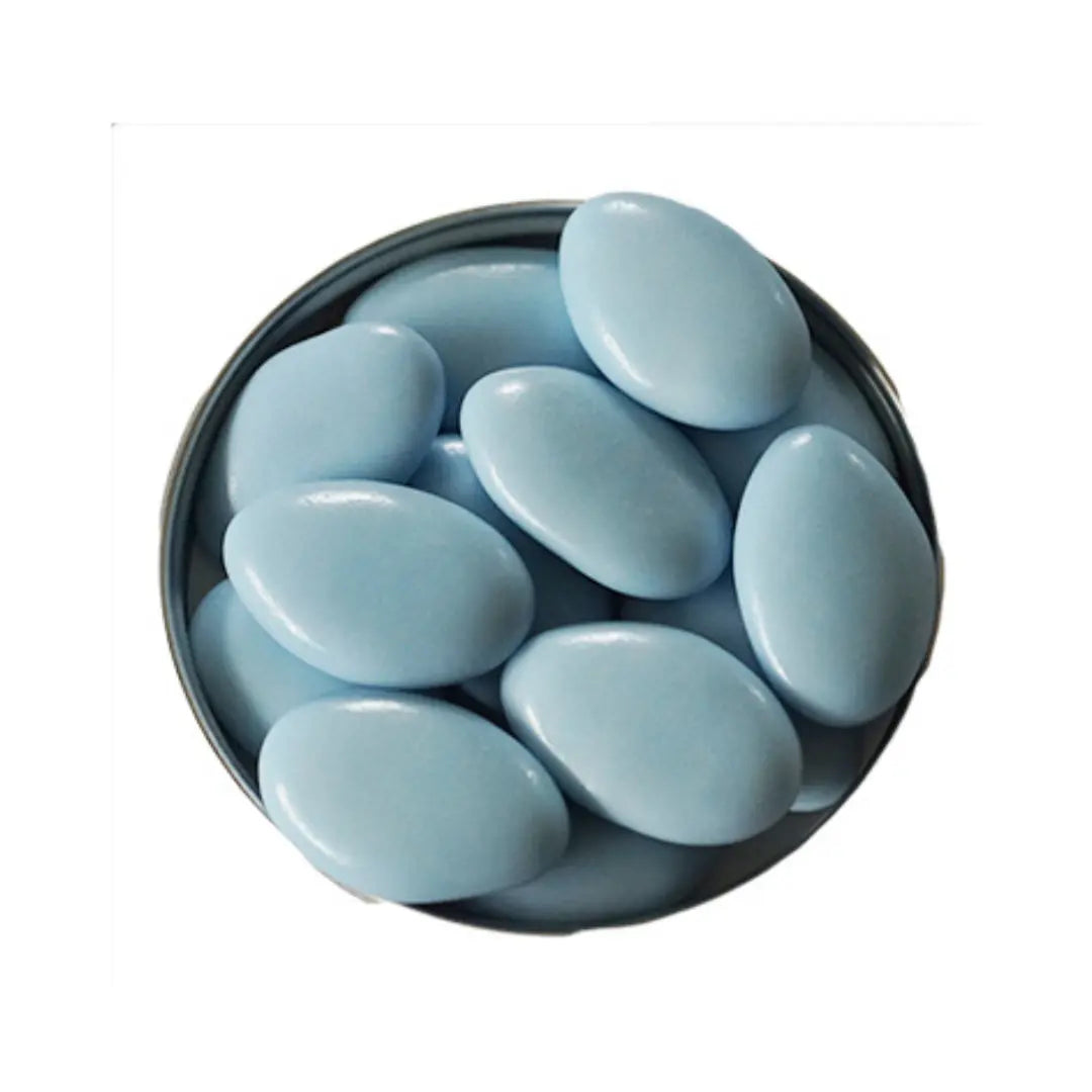 Dragées au chocolat bleues