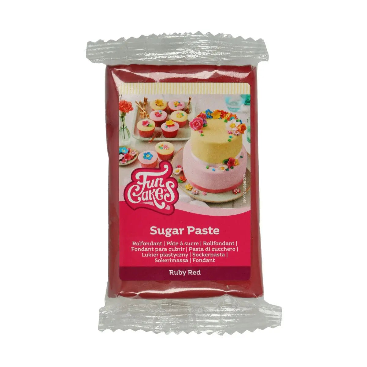 Pâte à sucre rouge rubis 250 g FunCakes