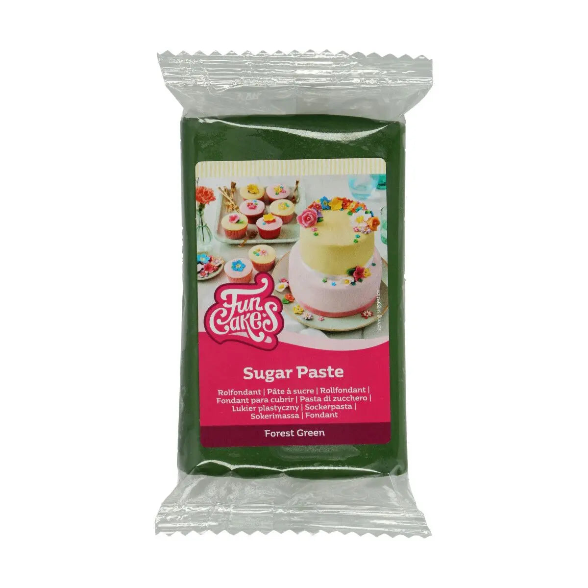 Pâte à sucre vert forêt 250 g FunCakes