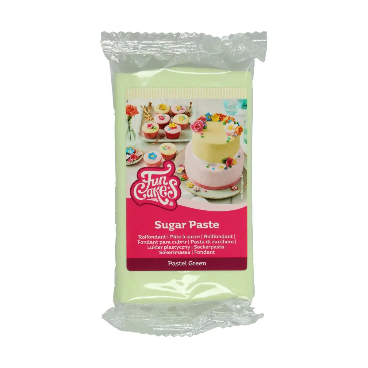 Pâte à sucre vert pastel 250 g FunCakes