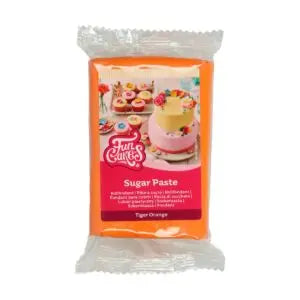 Pâte à sucre orange Tiger 250 g FunCakes