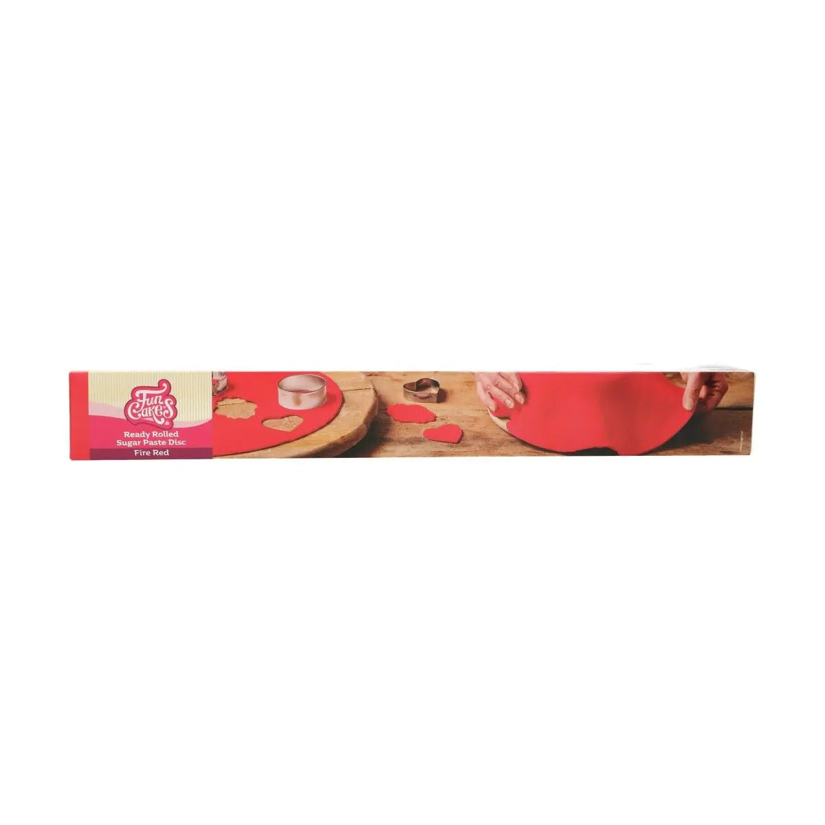 Pâte à sucre étalée rouge feu FunCakes