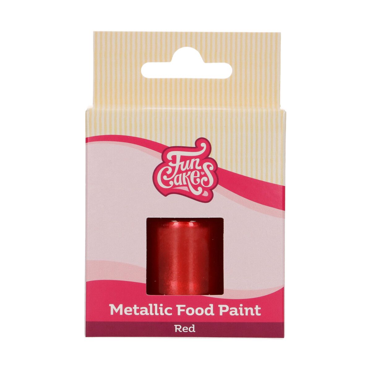 Peinture alimentaire métallique rouge FunCakes