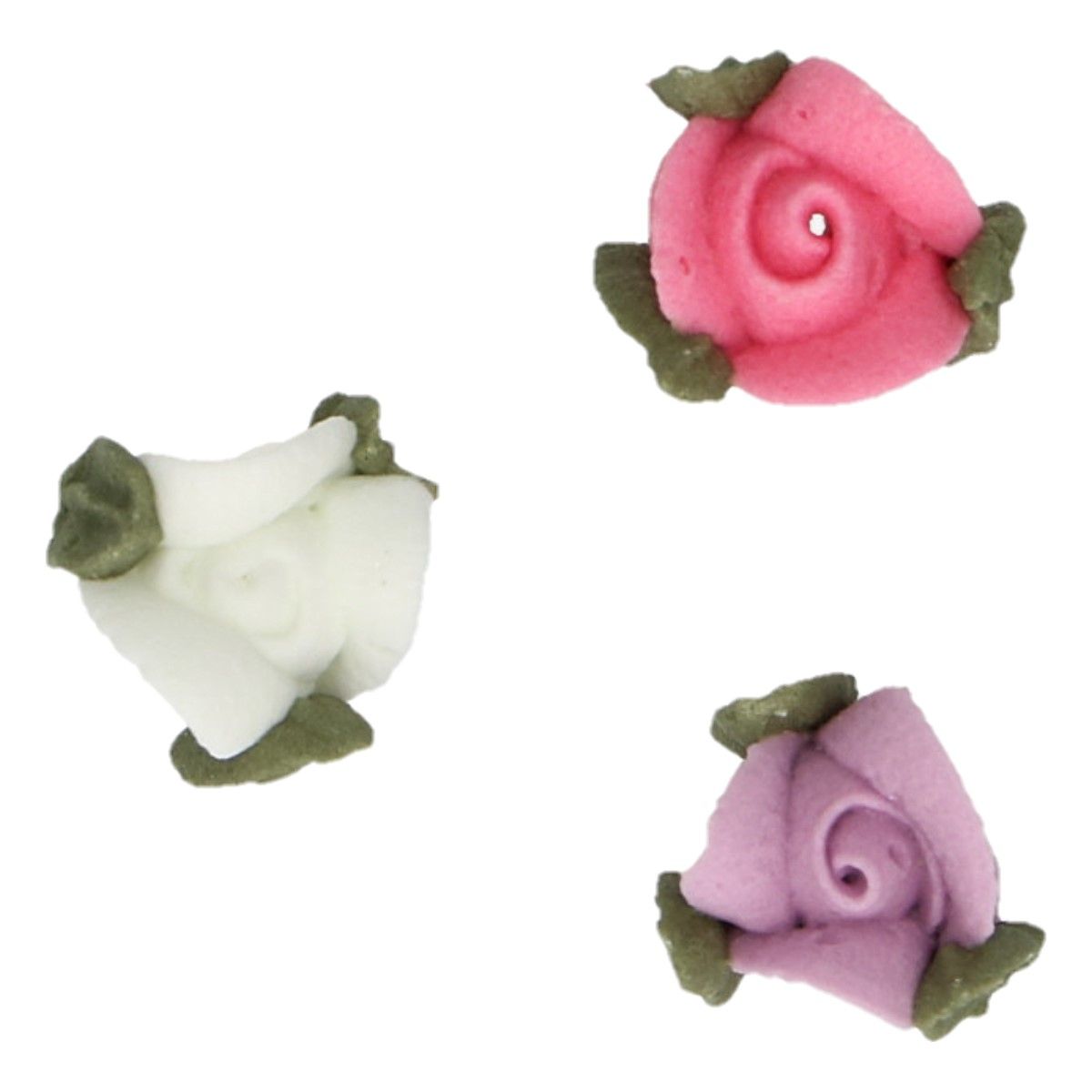 Décors en sucre roses et feuilles x16 FunCakes