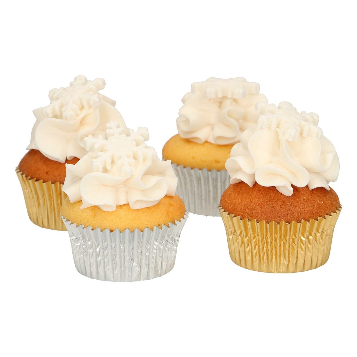 Décors en sucre flocons blancs x12 FunCakes