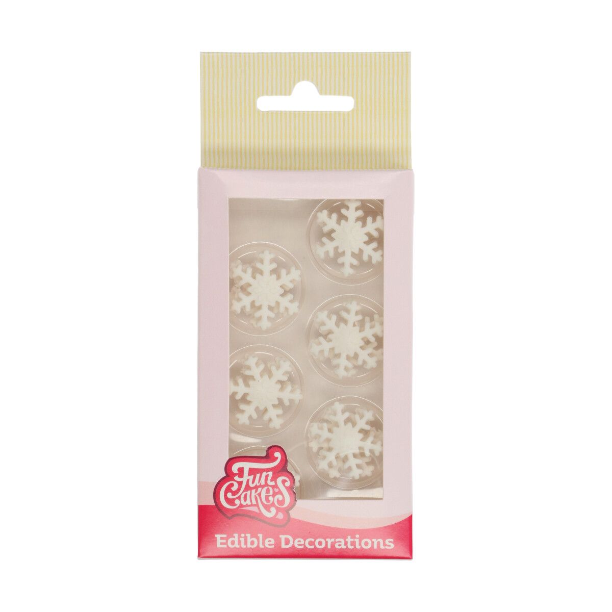 Décors en sucre flocons blancs x12 FunCakes