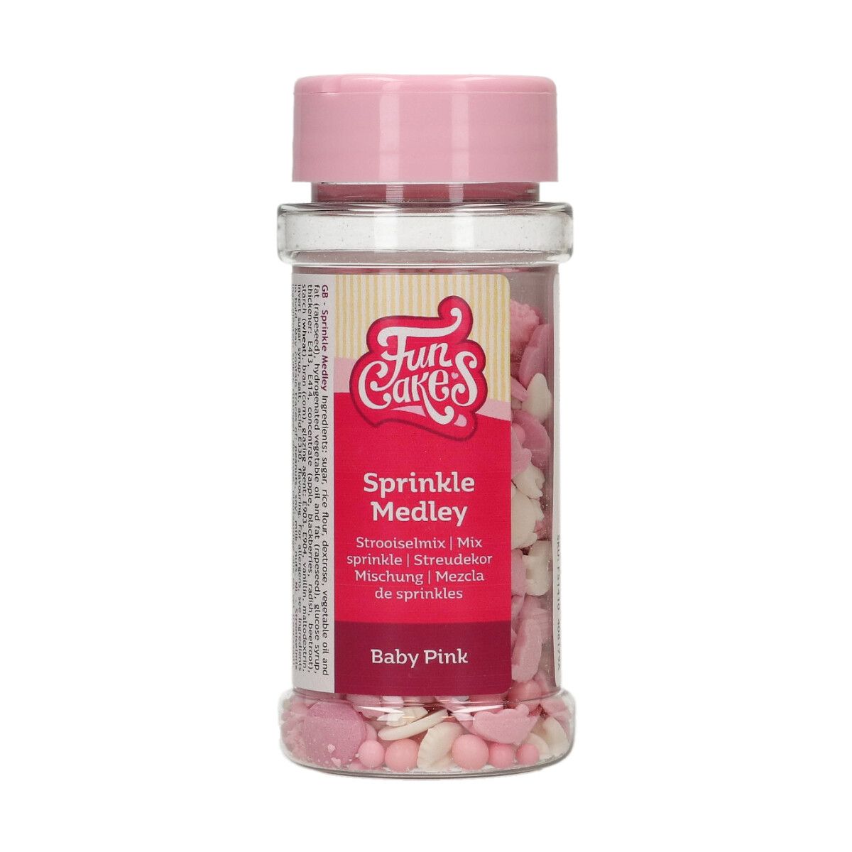 Mélange de sprinkles bébé rose 50 g FunCakes
