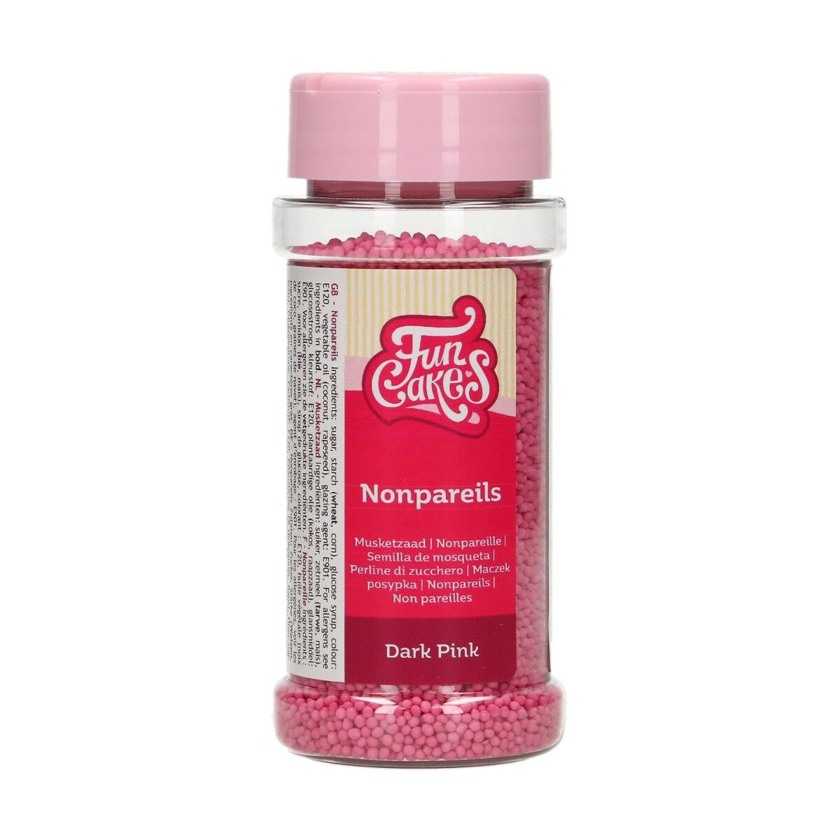 Nonpareils mini-billes rose foncé 80 g FunCakes