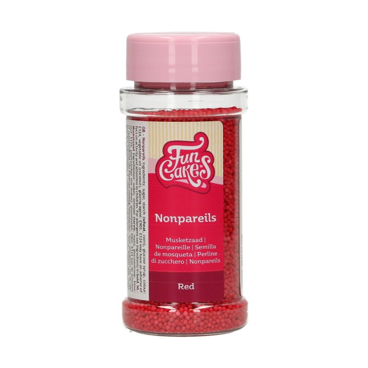 Nonpareils mini-billes rouges 80 g FunCakes