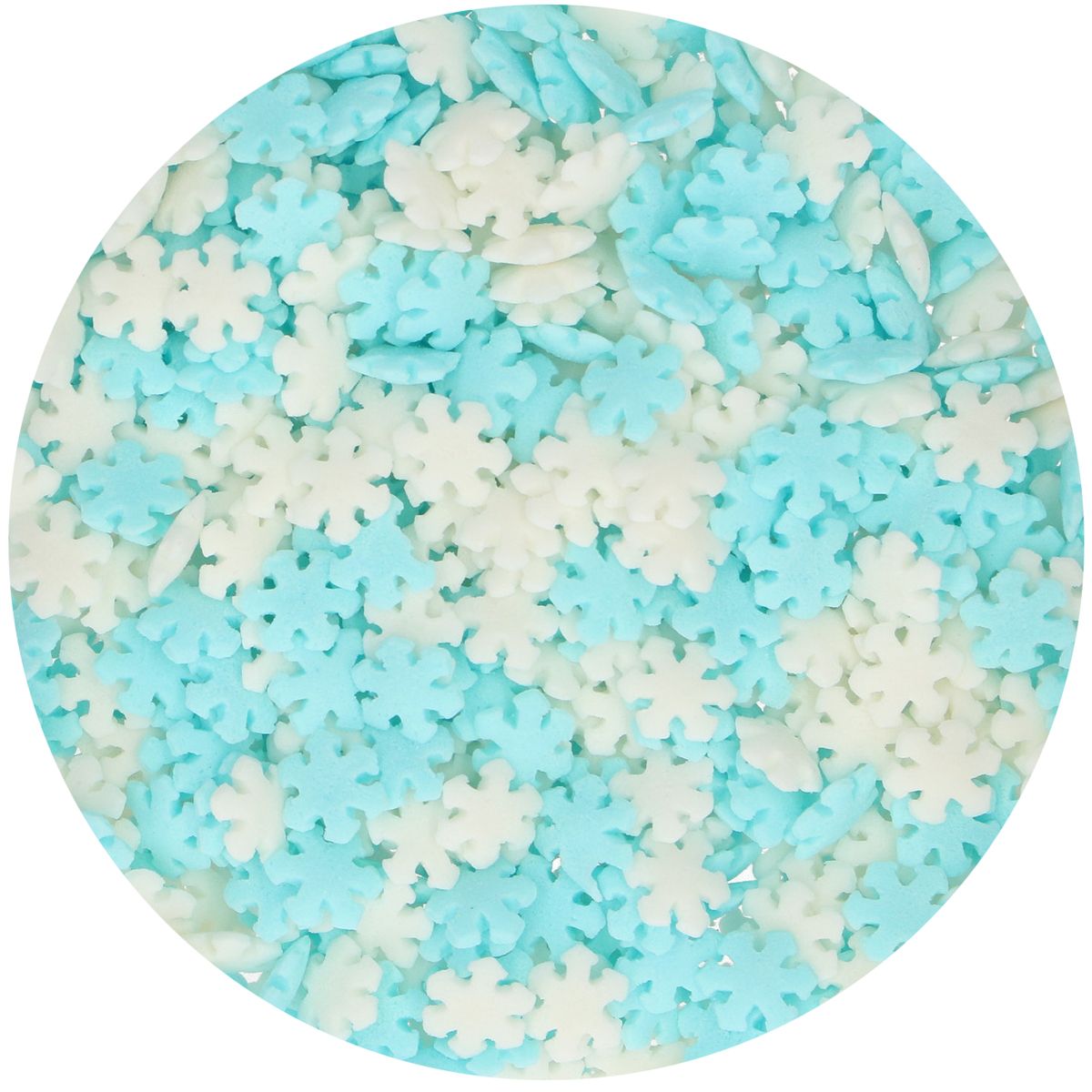 Flocons de neige pailletés bleu et blanc FunCakes