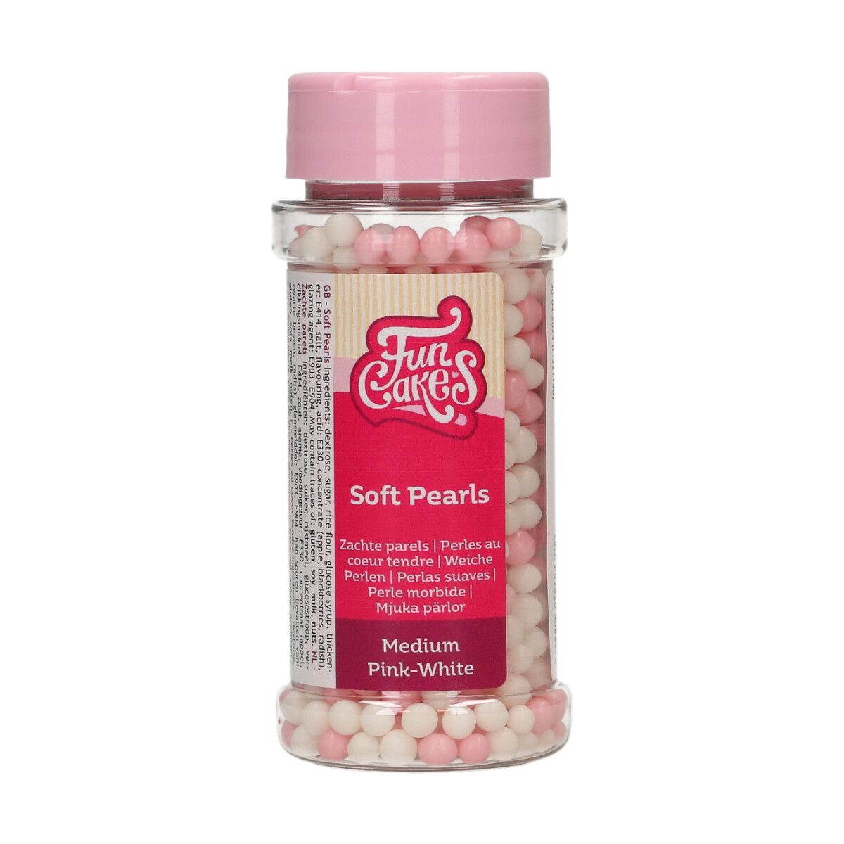 Perles de sucre rose et blanc FunCakes