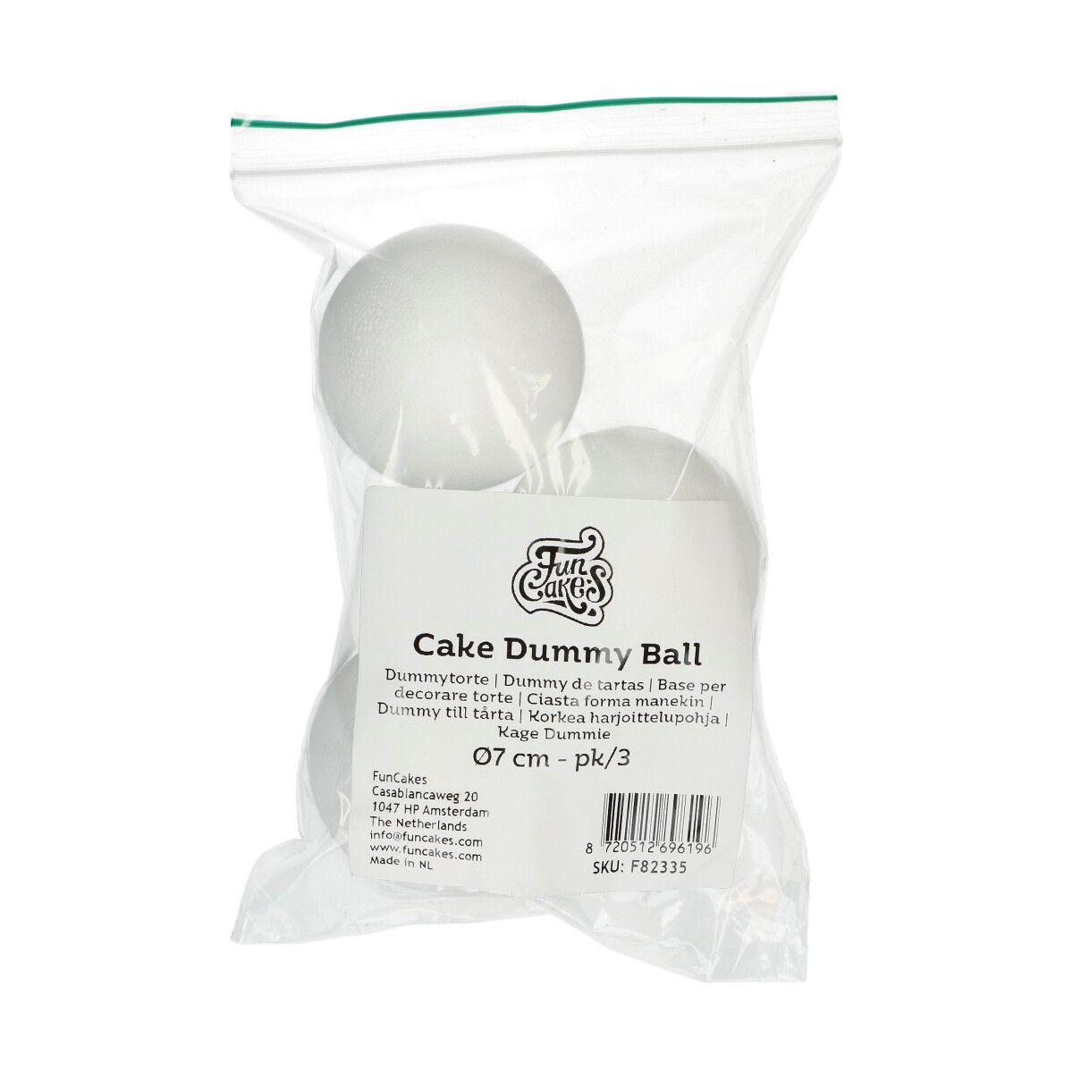 Dummy sphère en polystyrène FunCakes