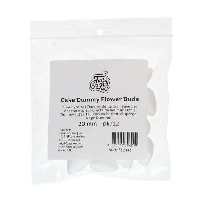 Dummy polystyrène boutons de roses x12 FunCakes