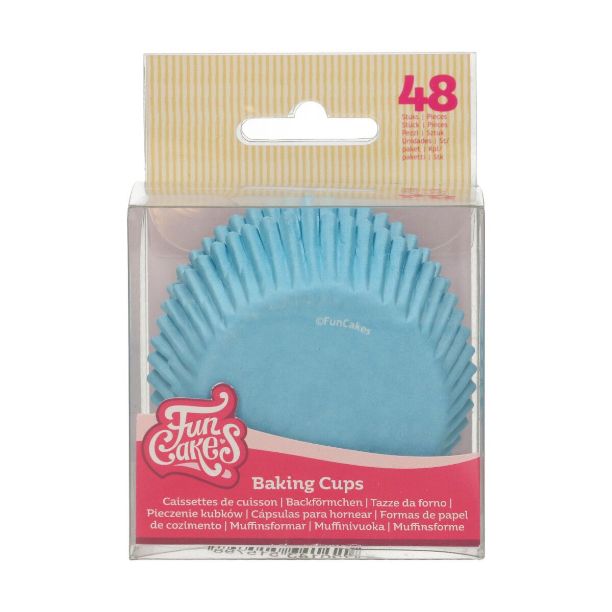 Caissettes à cupcakes bleu clair x48 FunCakes