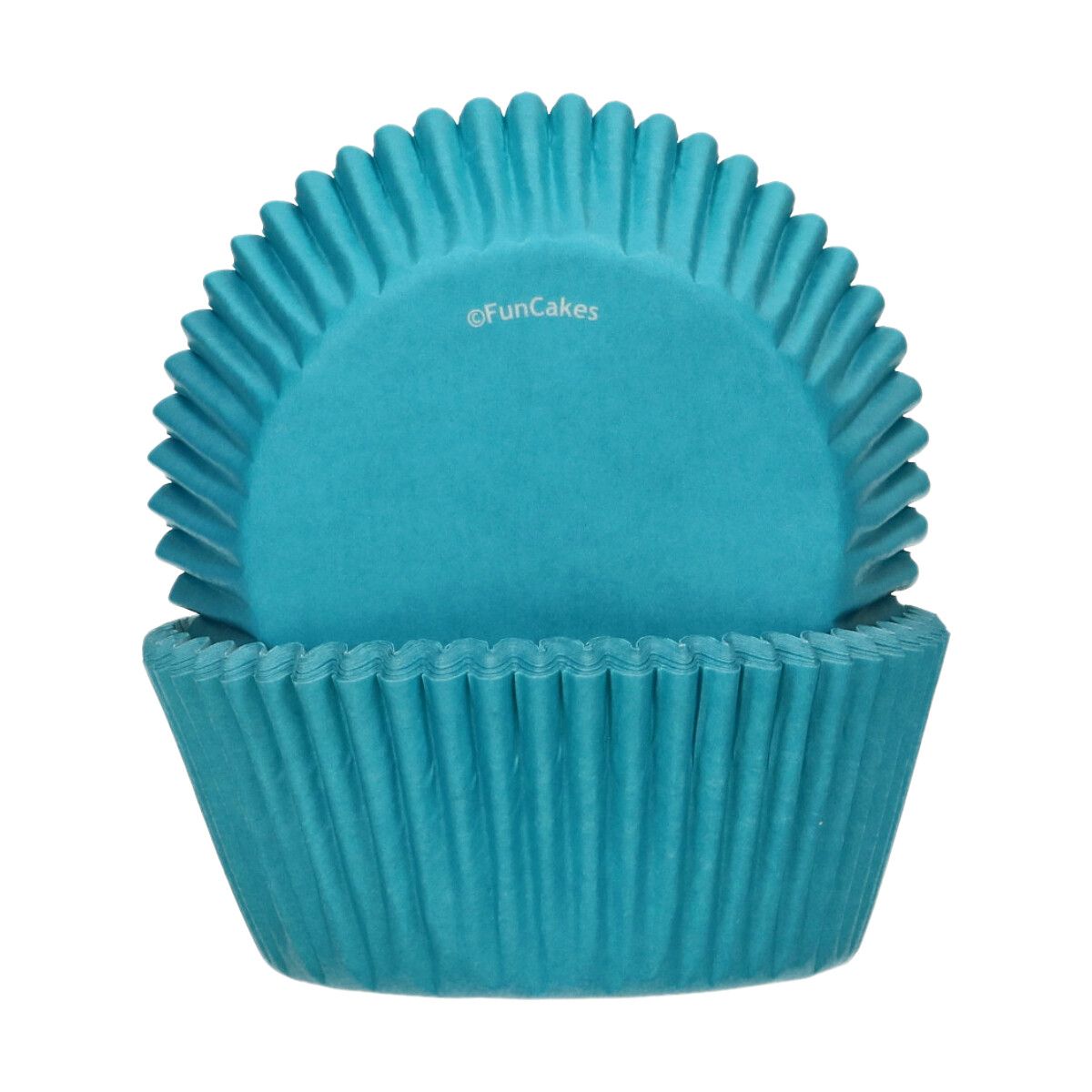 Caissettes à cupcakes bleu turquoise x48 FunCakes