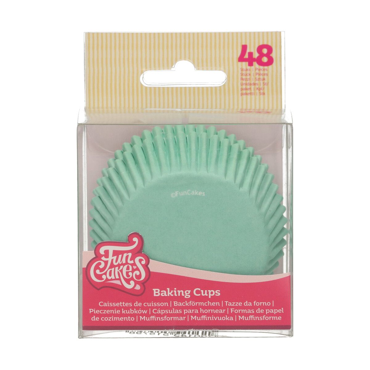 Caissettes à cupcakes vert menthe x48 FunCakes