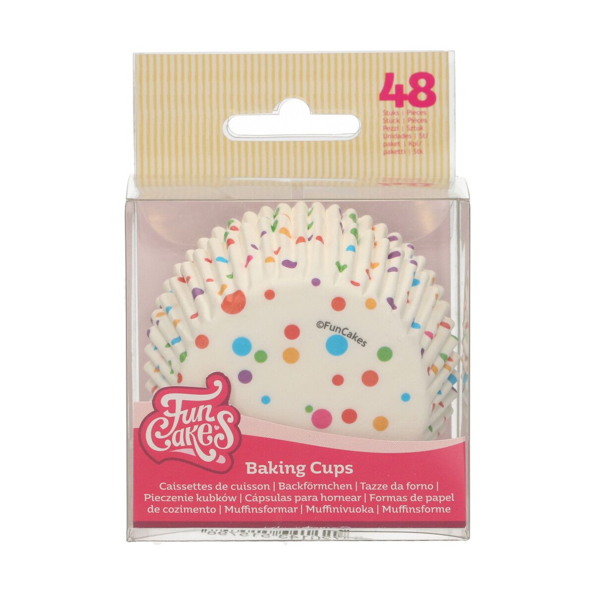 Caissettes à cupcakes Confettis x48 FunCakes
