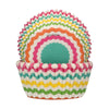 Caissettes à cupcakes Chevrons colorés Funcakes x48