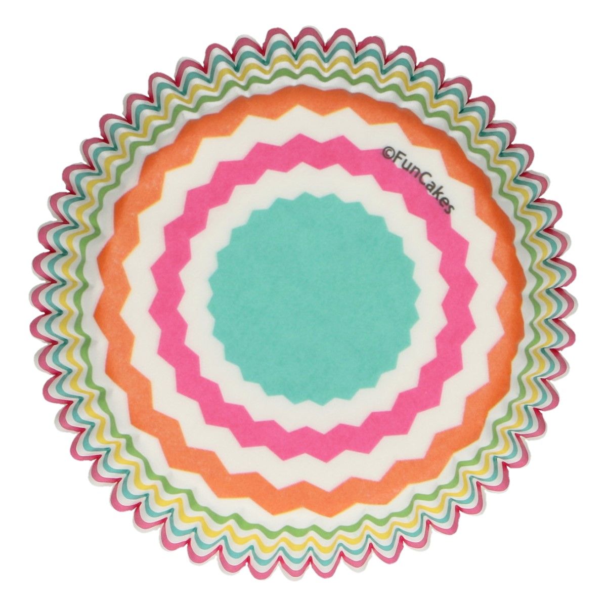Caissettes à cupcakes Chevrons colorés x48 FunCakes