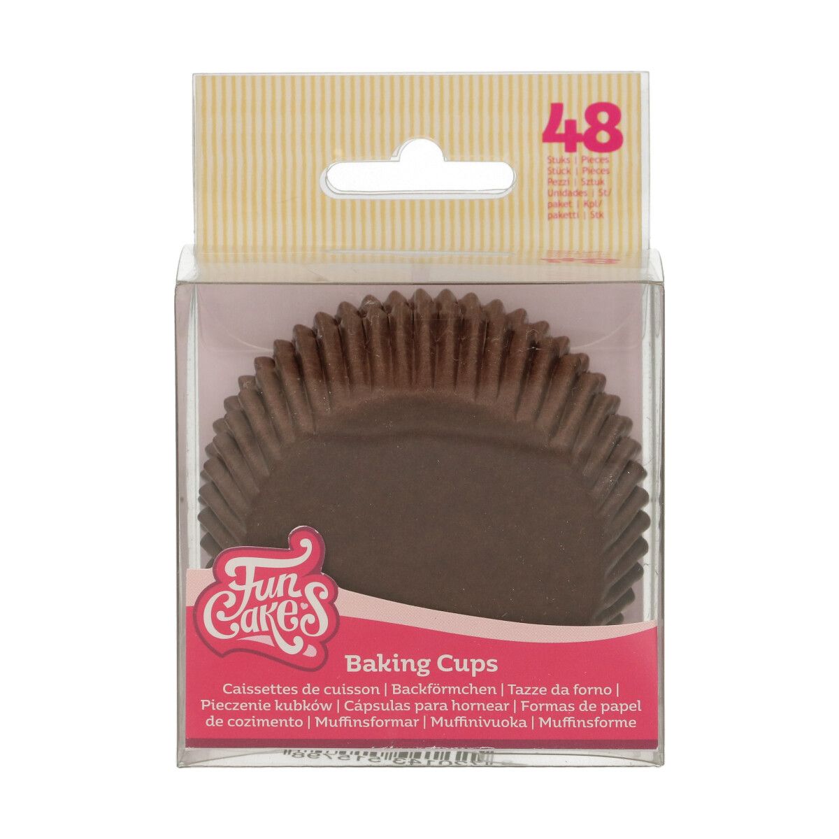 Caissettes à cupcakes marron x48 FunCakes