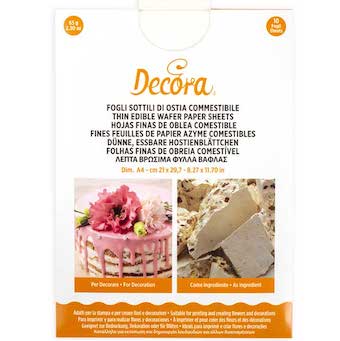 Feuilles azyme comestibles x10 Decora