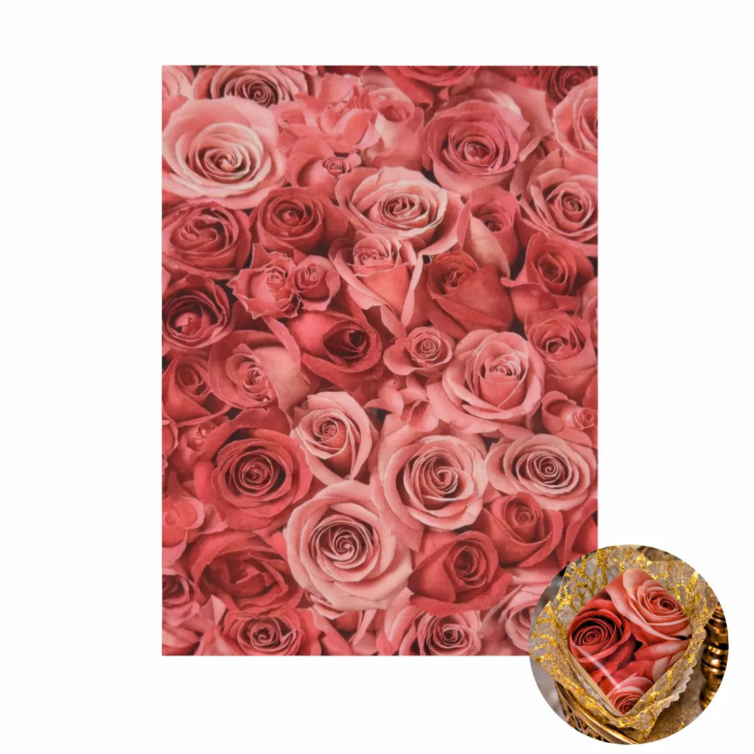 Feuille alimentaire motif Rose