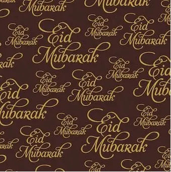 Feuilles de transfert chocolat Eid Mubarak x3