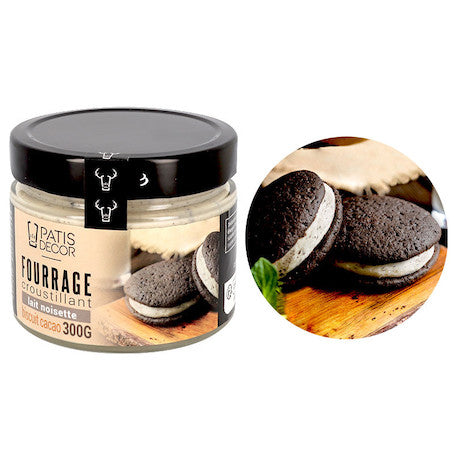 Fourrage croustillant lait noisette et biscuit cacao Patisdécor