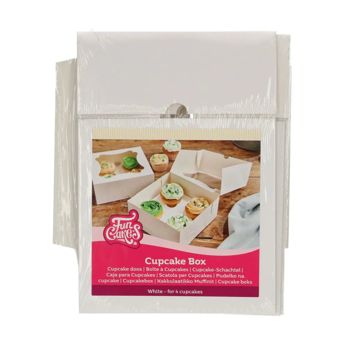 Boîte à fenêtre 4 cupcakes ou 8 mini cupcakes x3 FunCakes