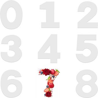 Gabarit chiffres number cake 28 cm