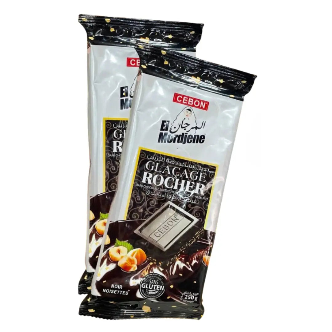 Glaçage rocher noir noisettes El Mordjene 250 g