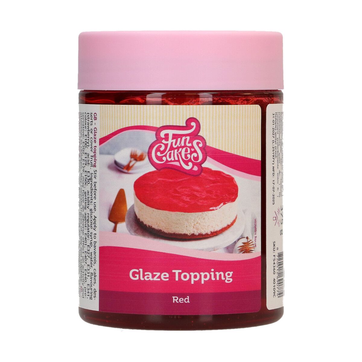 Glaçage miroir rouge 375 g FunCakes