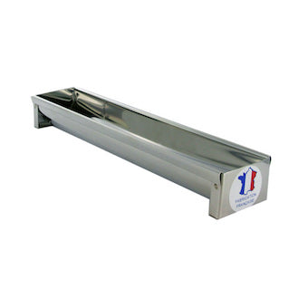 Gouttière à bûche ronde inox longueur 30 cm