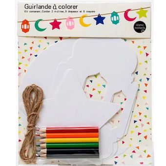 Guirlande à colorer motifs orientaux 2 m