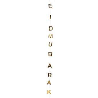 Guirlande lettres or Eid Mubarak