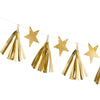 Guirlande en papier Etoile or