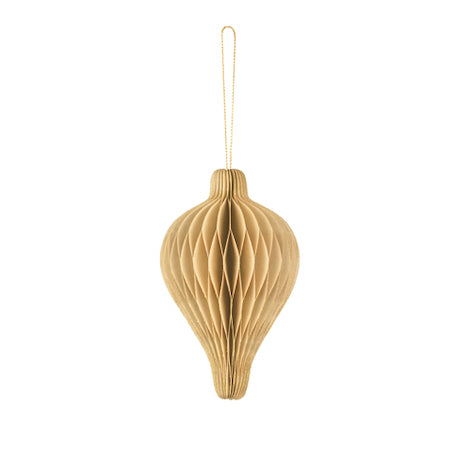 Lanterne gouttelette en papier nid d'abeille beige