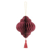 Lanterne Boule en papier nid d'abeille Bordeaux