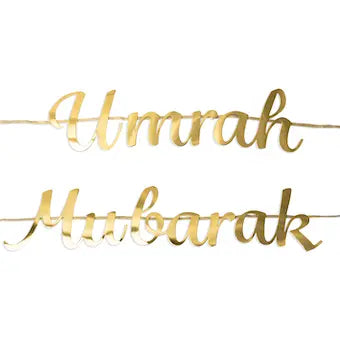 Guirlande dorée Umrah Mubarak