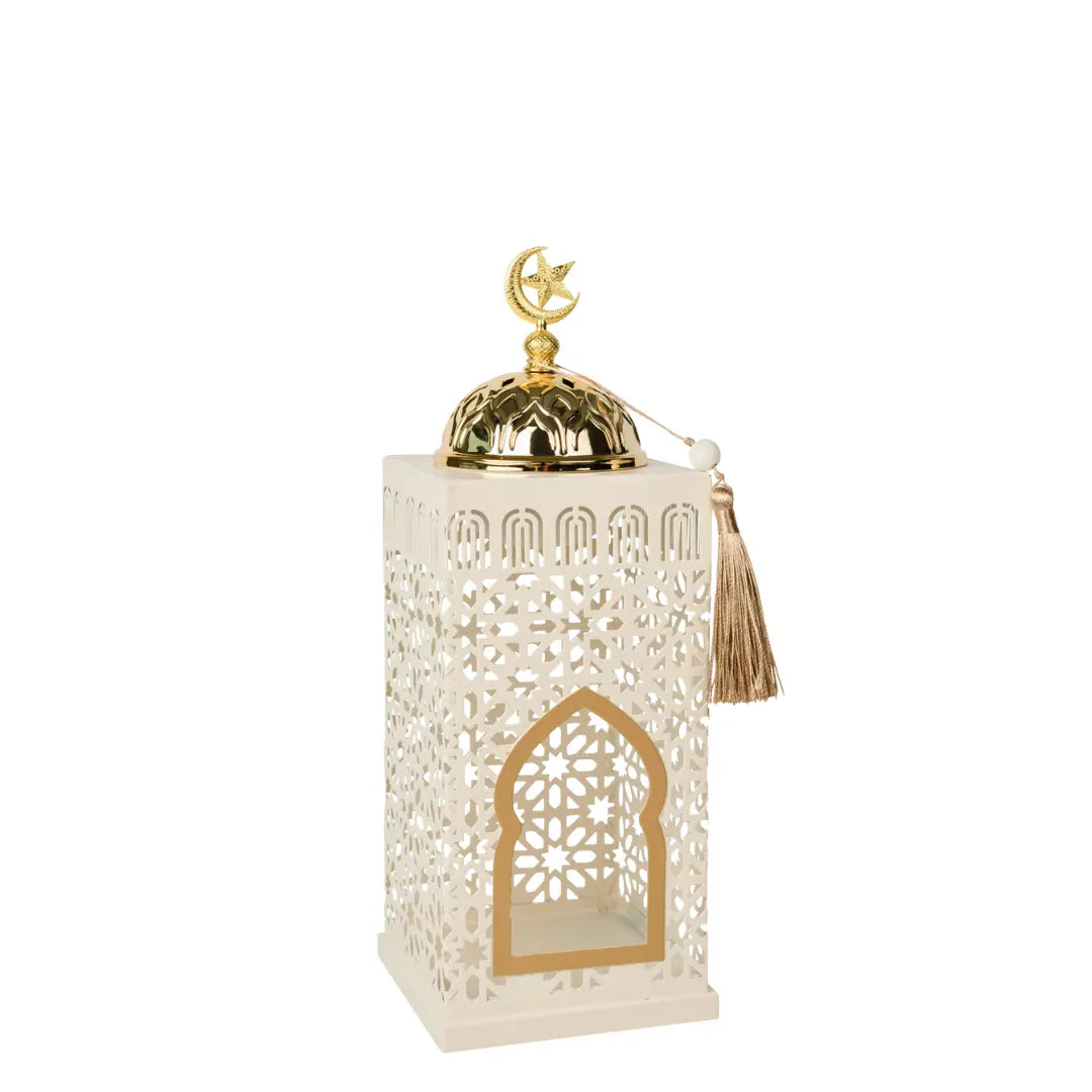 Lanterne encens et bougie Ramadan Mabkhara carré